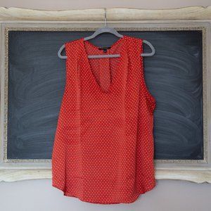 Banana Republic red printed tank blouse, XL